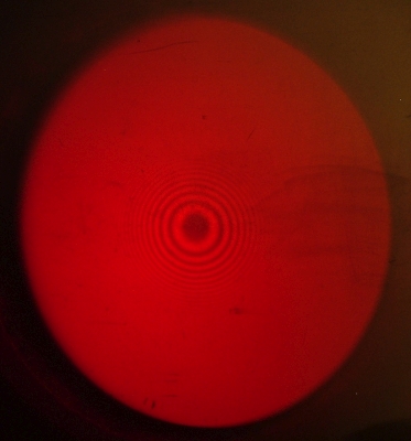 Newton's rings with red filter